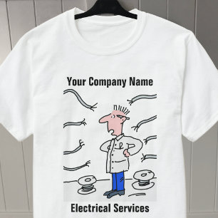 Electrician with Cables T-Shirt