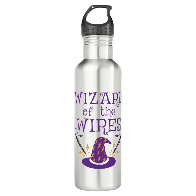 Electrician Wizard of the Wires 710 Ml Water Bottle (Front)