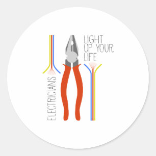 Electricians Classic Round Sticker
