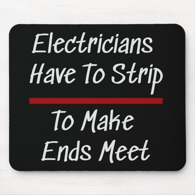 Electricians Joke Funny Novelty Humor Electrical Mouse Mat (Front)