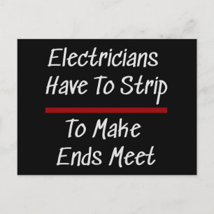 Electricians Joke Funny Novelty Humour Electrical Postcard