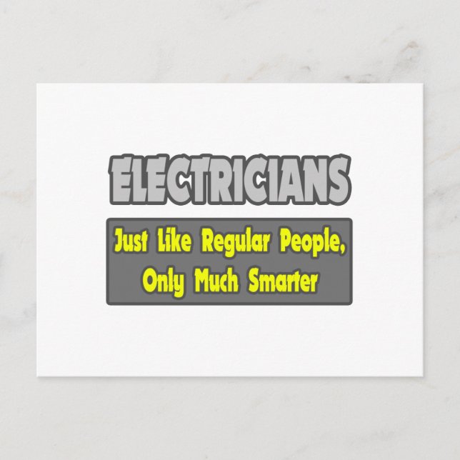 Electricians...Smarter Postcard (Front)