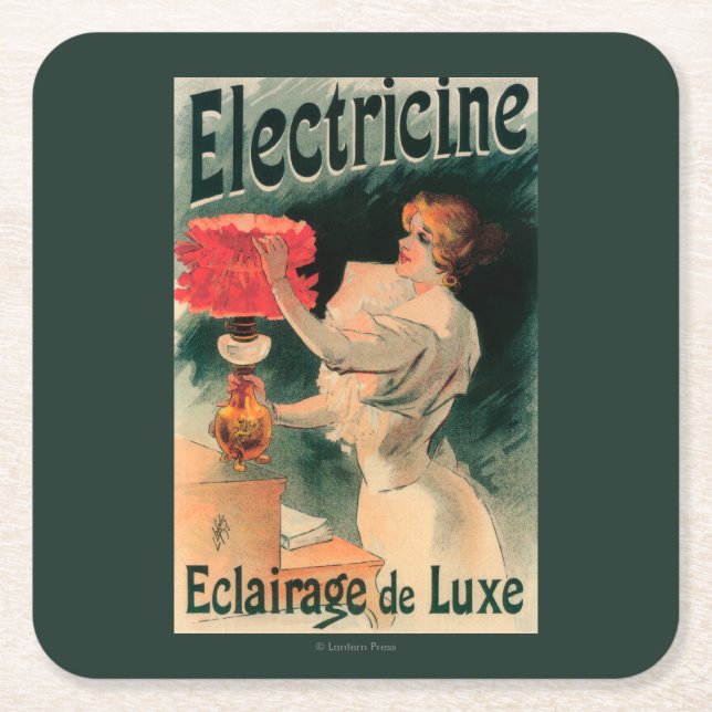 Electricine Promotional PosterFrance Square Paper Coaster (Front)