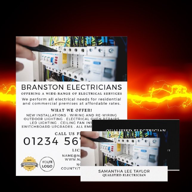 Electricity Box, Electrician Business Card (Creator Uploaded)