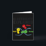 Electricity Explained Funny Geeky Physics Humor Sc Card<br><div class="desc">Electricity Explained Funny Geeky Physics Humor Science Joke</div>