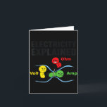 Electricity Explained Funny Geeky Physics Humor Sc Card<br><div class="desc">Electricity Explained Funny Geeky Physics Humor Science Joke</div>