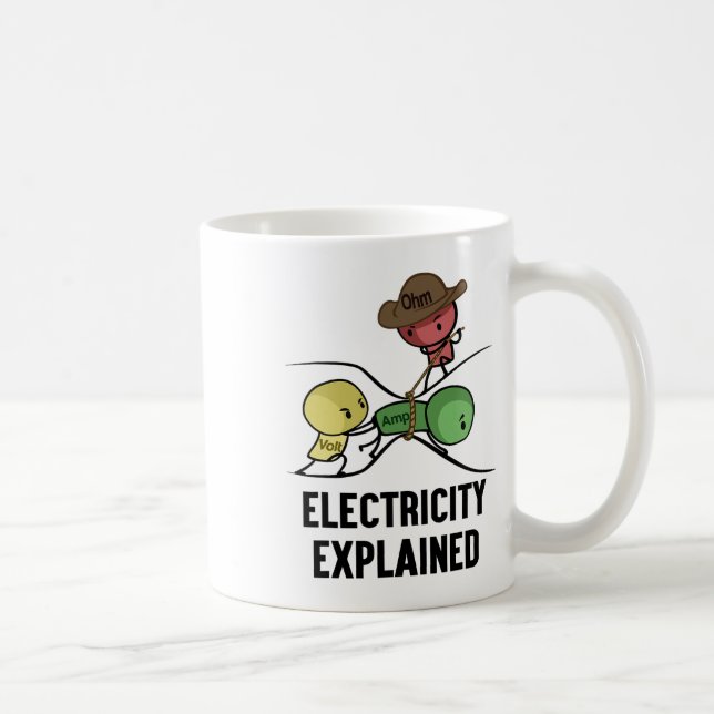 Electricity Explained Physics Nerd Gift I Teacher  Coffee Mug (Right)