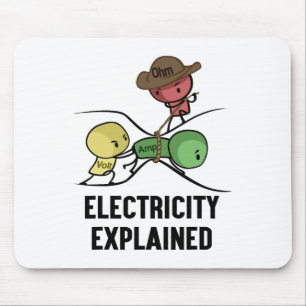 Electricity Explained Physics Nerd Gift I Teacher Mouse Mat