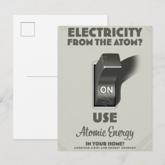Electricity from the Atom Invitation Postcard