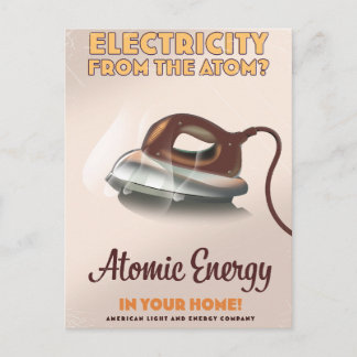 Electricity from the Atom? Invitation Postcard