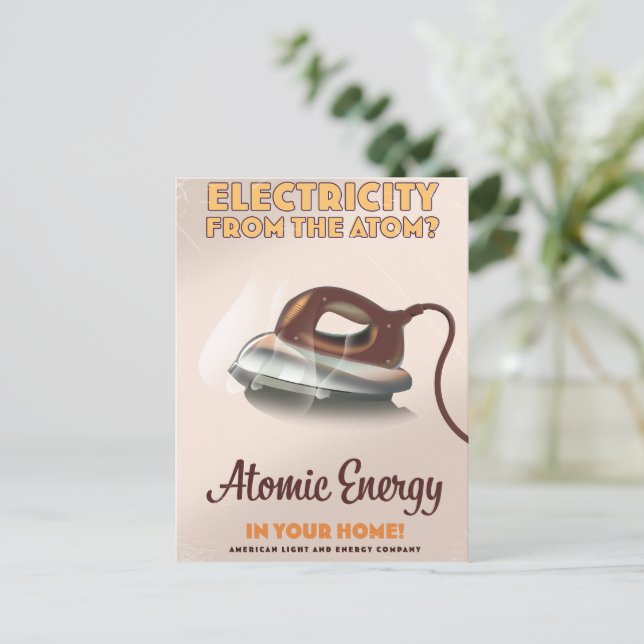 Electricity from the Atom? Postcard (Standing Front)