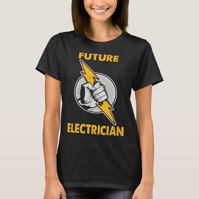 Electricity lightning  Future Electrician T-Shirt (Front)