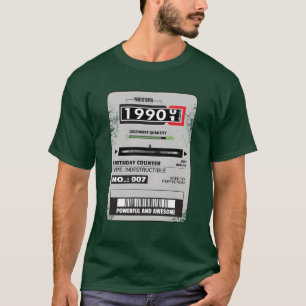 electricity meter birthday 1990 electrician gift v T-Shirt