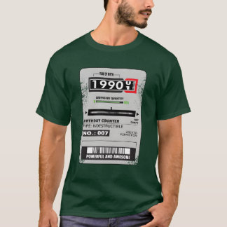 electricity meter birthday 1990 electrician gift v T-Shirt