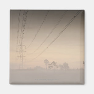 Electricity pylons and cables running magnet
