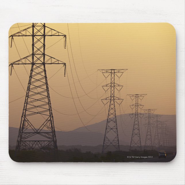 Electricity pylons mouse mat (Front)