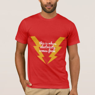 Electricity Source Funny Flash Thunderbolt Shirts