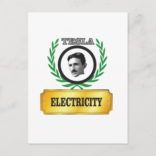 electricity tesla postcard (Front)