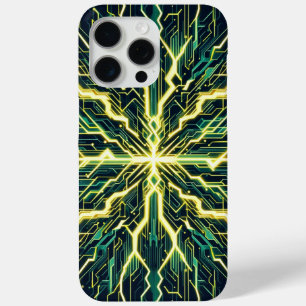 Electrified Grid Camo, Grid Pattern iPhone 15 Pro Max Case