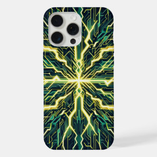 Electrified Grid Camo, Grid Pattern iPhone 15 Pro Max Case