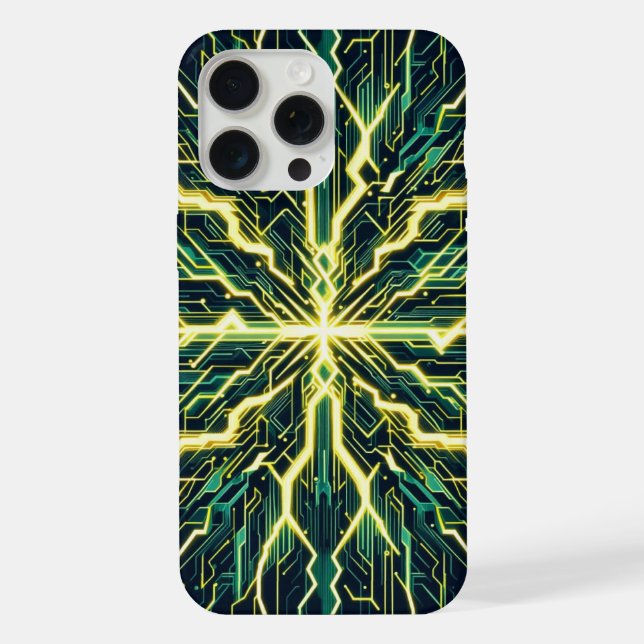 Electrified Grid Camo, Grid Pattern iPhone Case (Back)
