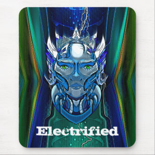 Electrified Robotic Head  Mouse Pad