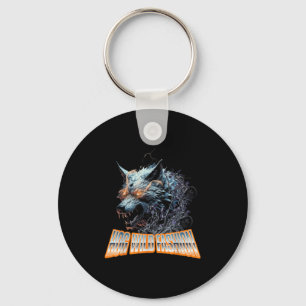 Electrified Wolf Chaos Animal Rage Energy  Key Ring