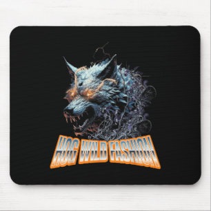 Electrified Wolf Chaos Animal Rage Energy  Mouse Mat