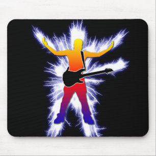 Electrifying Bass Player Graphic Mouse Mat