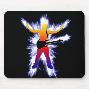 Electrifying Bass Player Graphic Mouse Mat