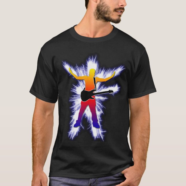 Electrifying Bass Player Graphic T-Shirt (Front)