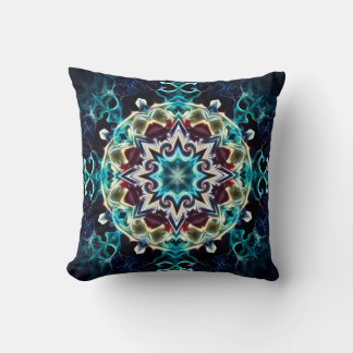 Electrifying Blue Throw Pillow