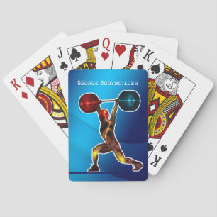 Electrifying Bodybuilder personalise with Name Playing Cards