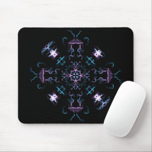 Electrifying Purple and Blue Mandala Mouse Mat