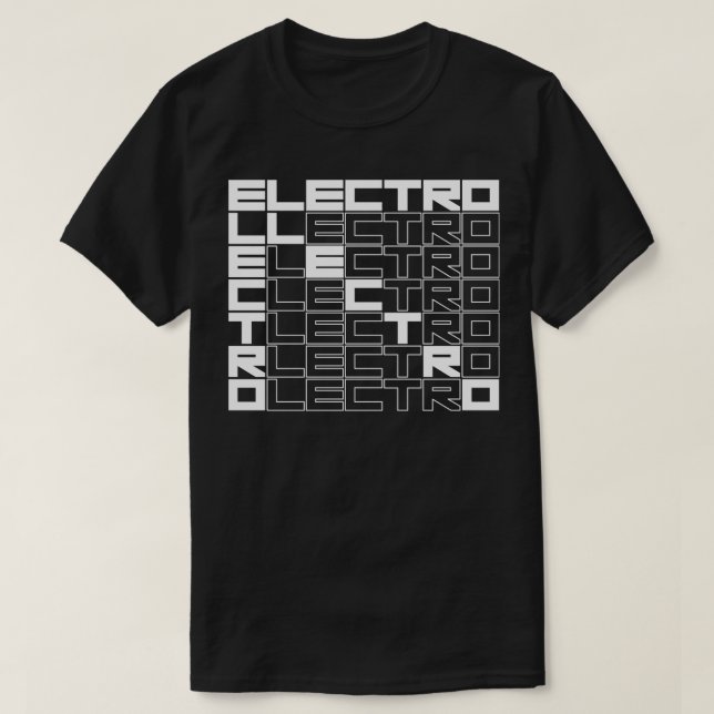ELECTRO bold text design T-Shirt (Design Front)