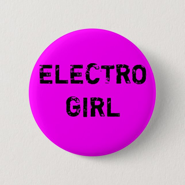electro girl Button (Front)