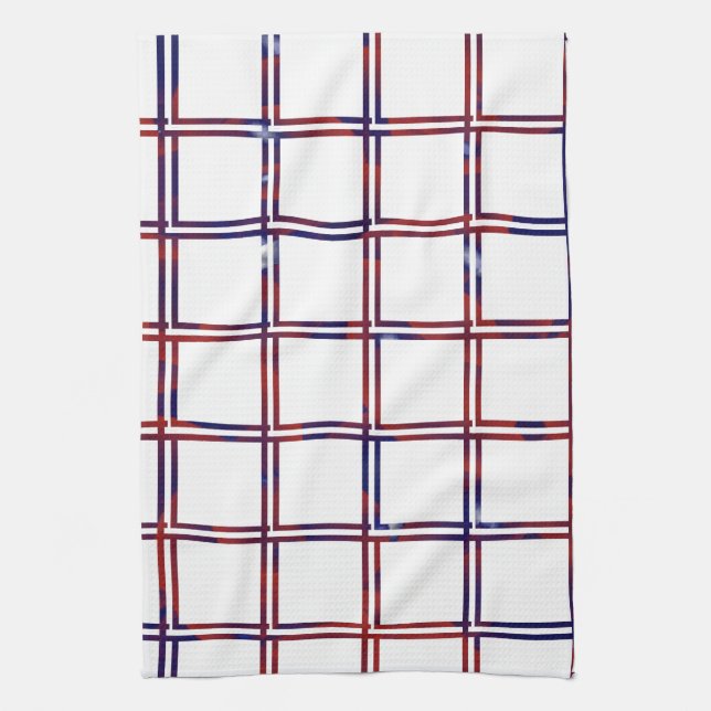 Electro Groove Grid Tea Towel (Vertical)