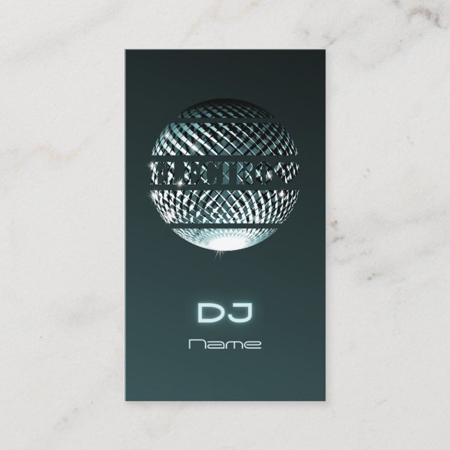 Electro music DJ Business Card (Front)