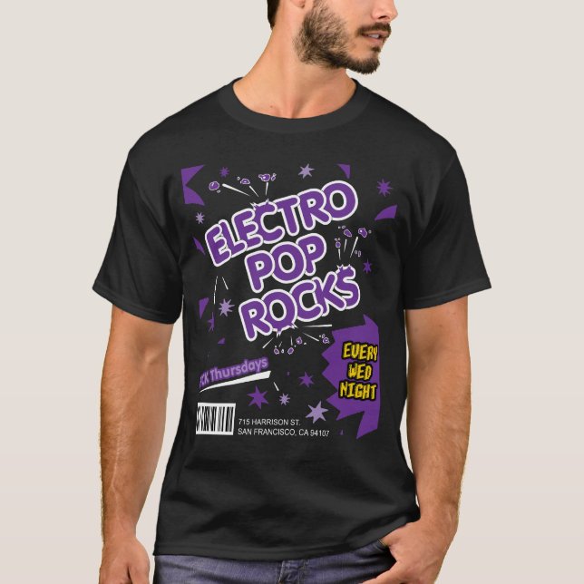Electro Pop Rocks Candy Purple T-Shirt (Front)