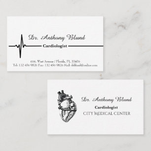 Electrocardiogram Cardiologist Business Card