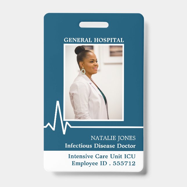 Electrocardiogram, Photo Medical ID Badge (Front)