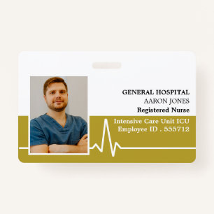 Electrocardiogram, Photo Medical ID Badge
