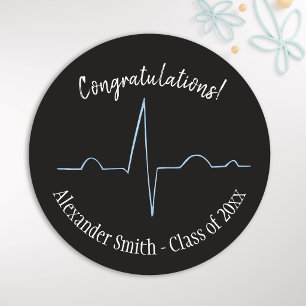 Electrocardiogram Round Paper Coaster