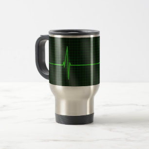 Electrocardiogram Waves Travel Mug