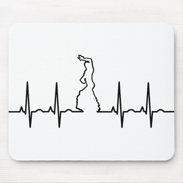 Electrocardiograma Flamenca Mouse Mat (Front)