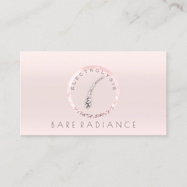 Electrolysis Hair Removal Appointment Blush Pink Card (Front)