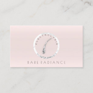 Electrolysis Hair Removal Appointment Metal Grey Card