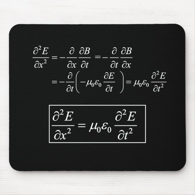 electromagnetic d'alembert wave equation  mouse mat (Front)