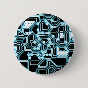 ElecTRON - Blue / Black 6 Cm Round Badge