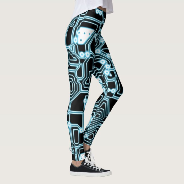 ElecTRON - Blue / Black - Leggings (Right)